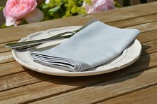 NAPKINS, 100% Cotton Dove Grey Pack Of 4, 41x41cm 16x16" Quayside Home