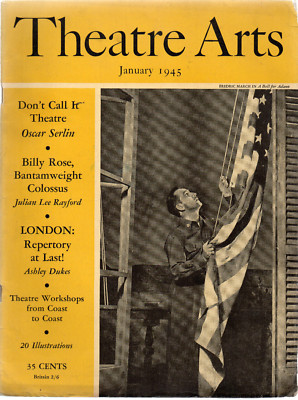 Fredric March Bell of Adano Cover  1- 1945 THEATRE ARTS Magazine great