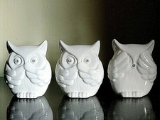 Three Ceramic Owls - Brand New