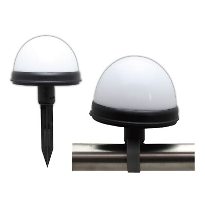 2x LED Solarleuchte Balkon Solarlampe Kugel Geländer Solar Lampe