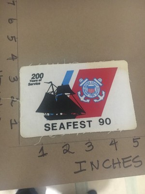 USCG US Coast Guard Auxiliary '90 SEAFEST Patch 6/9/25