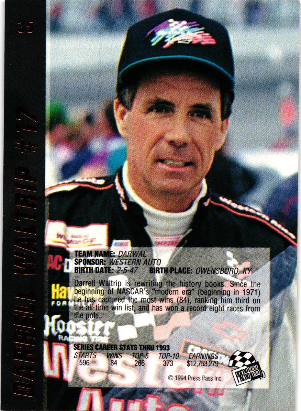 1994 Press Pass VIP Auto NASCAR Racing Card 1-100 You Pick for Set - Picture 71 of 201