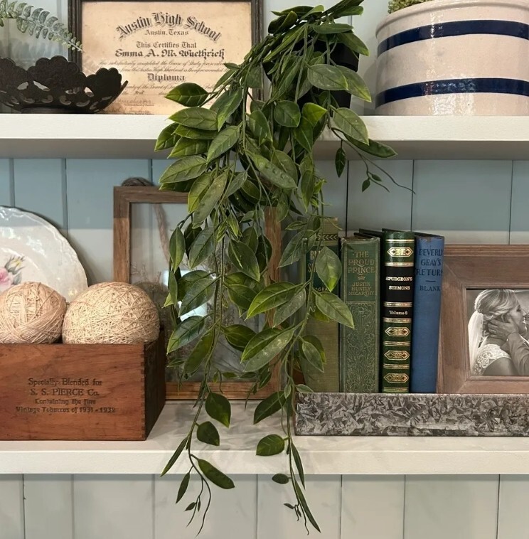 20 Inch Lightweight Artificial Hanging Potted Plant for Home Decor