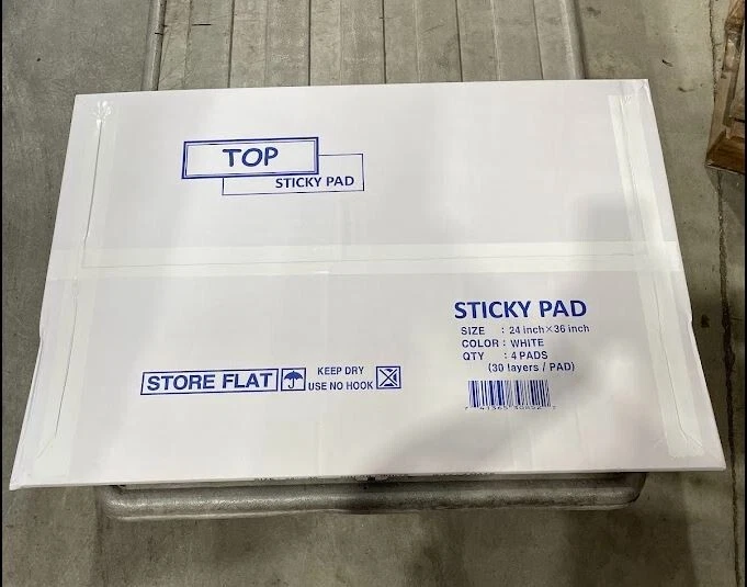 ЛИПКИЙ НАПОЛЬНЫЙ КОВРИК_Сделано в КОРЕЕ_СИНИЙ 24x36_30 листов x 4 прокладки - Изображение 3 из 4