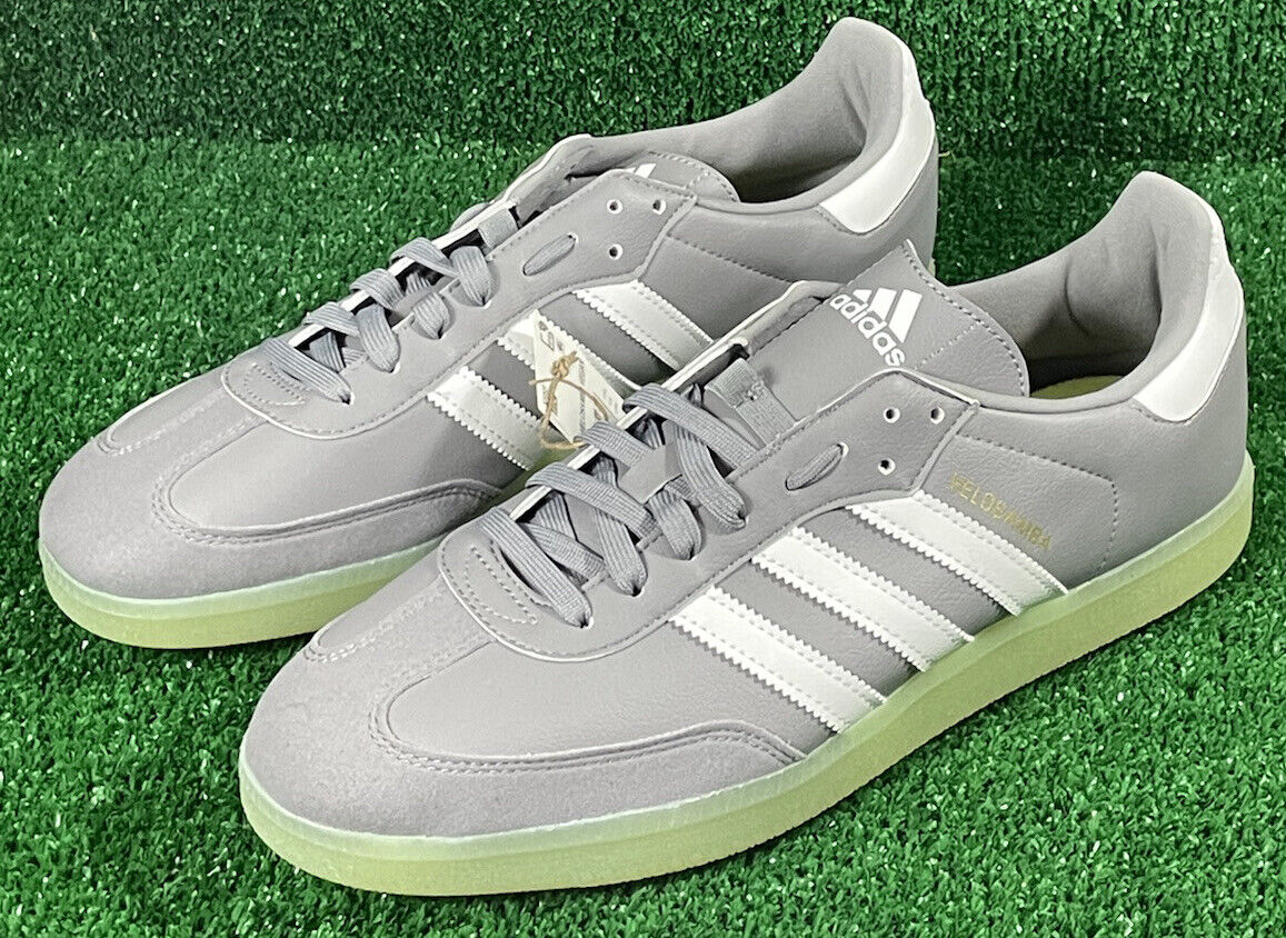 Adidas VeloSamba Vegan Gray Pulse Lime Cycling Shoe Sz 12 Adidas VeloSamba Vegan Gray Pulse Lime Cycling Shoe Sz 12