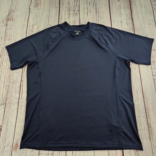 Lands' End Blue Short Sleeve Polyester Spandex T-Shirt Men's 2XL
