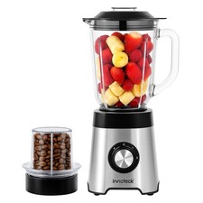 Innoteck 1.5L Glass Blender & Smoothie Maker 500W Blender with Grinder