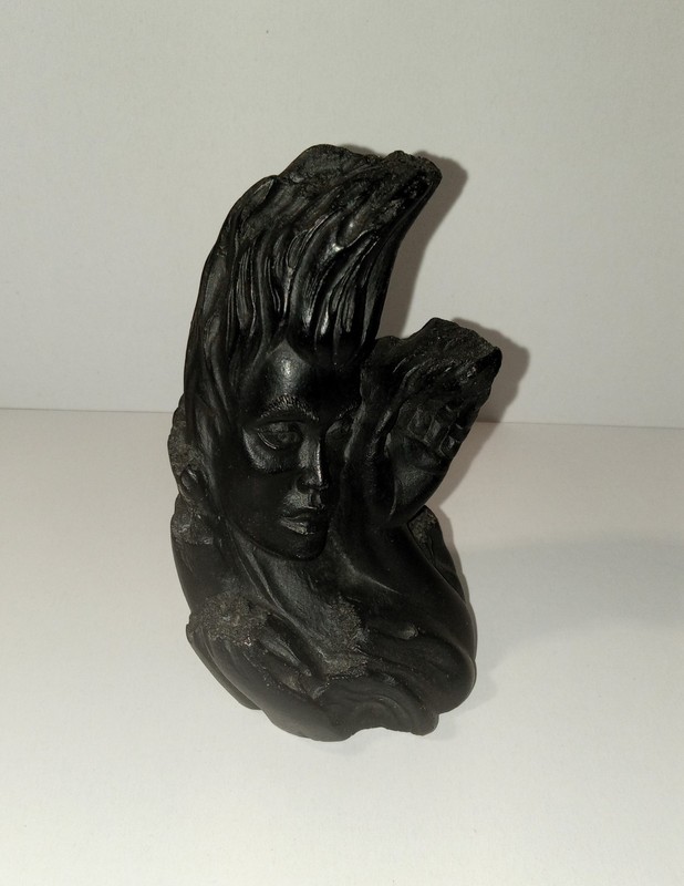Coco Joe's MADAME PELE Godess Early Label Statue Figurine Lava Rock ORIGINAL
