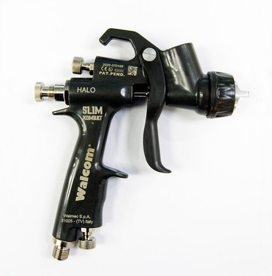 Walcom Slim Kombat Halo Spray Gun 1.3 Nozzle w/ Cup & Gauge Walcom Slim Kombat Halo Spray Gun 1.3 Nozzle w/ Cup & Gauge