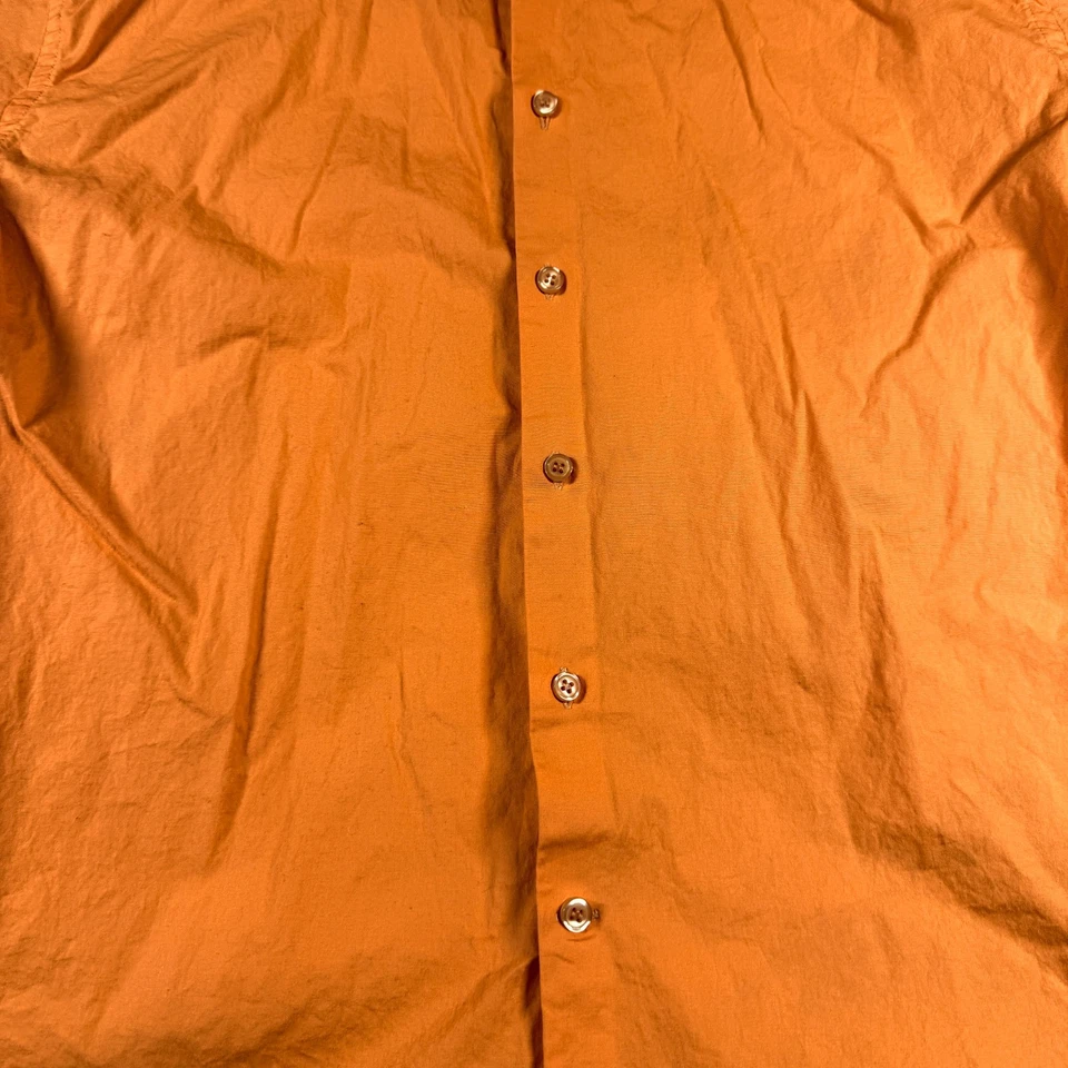 Linea Uomo Stretch Mens Short Sleeve Button Up Shirt Orange Size XXL - Image 2 of 4