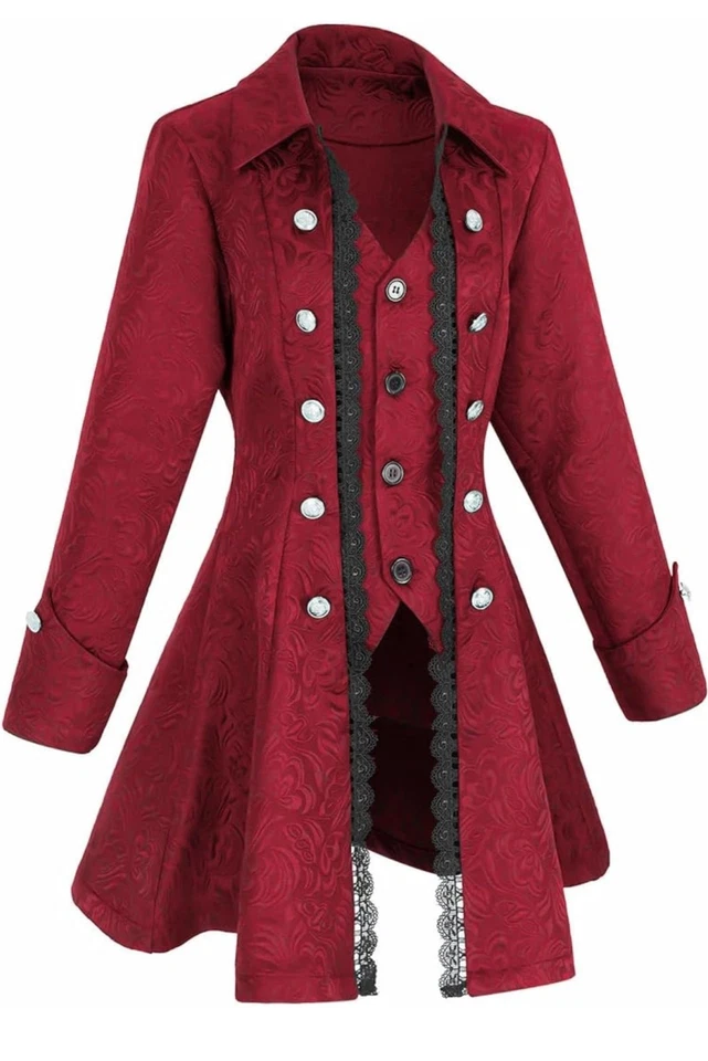 Размер S женщин Ренессанс Gothic пальто средневековый пират стимпанк жилет куртка - Изображение 2 из 4