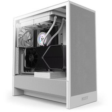 NZXT - H5 Flow 2024 Compact ATX Mid-Tower Airflow PC Case - White