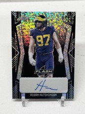 2022 AIDAN HUTCHINSON #d /10 Leaf Flash XRC AUTO Rookie Card RC Lions SP Speckle