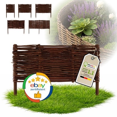 Beeteinfassung Weide Beetumrandung Rasenkante Weidenzaun Steckzaun Palisade Holz