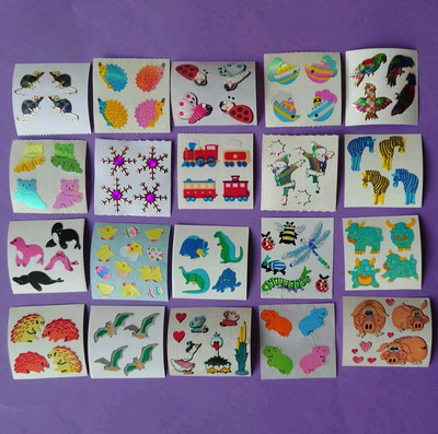 Stickerset 20x Stickeralbum Sticker Vintage 90er Jahre Mix Stickersammlung 