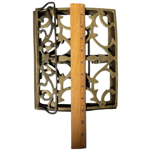 Antique Vintage Solid Brass Adjustable Folding Stand Book Bible Sheet Music 9x7" - Foto 9 di 10