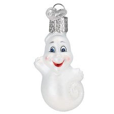 Old World Christmas Mini Ghost Glass Hanging Ornament