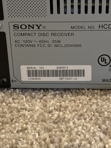 Sony CMT-SBT100 CD Receiver Bluetooth Audio System Tested, No Remote No Speakers - Picture 11 of 15