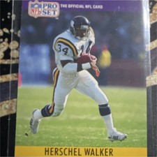Pro Set 1990 Herschel Walker #197 Minnesota Vikings NFL Football Card