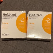 Habitrol Nicotine Transdermal Patch 14 mg Step 2 Stop Smoking Aid 1 month Supply