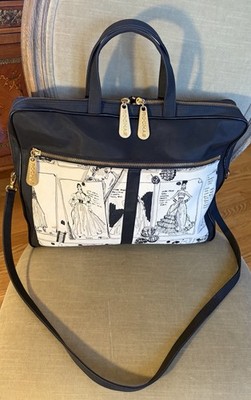 Rochas Paris Art/Fashion Sketch Tote Laptop Bag Crossbody RARE