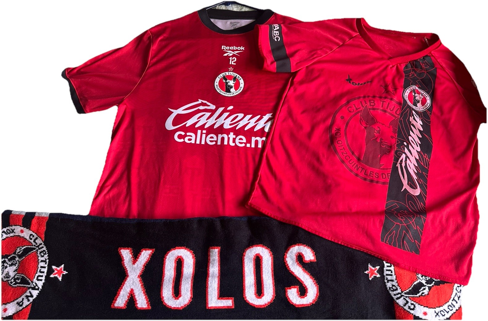 Club Tijuana Xolos Bundle Jersey Men’s M Kids Jersey + Scarf Liga MX Soccer Lot