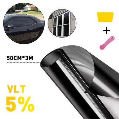 Uncut 20''x10FT Car Window Tint Film Roll with Shades 5% VLT Car , Home , Office