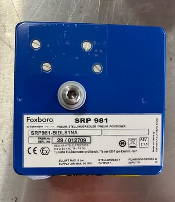 Foxboro SRP981-BIDLS1NA Pneumatic Positioner 