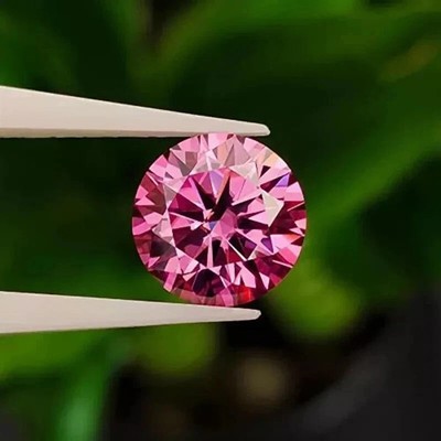 6 CT Natural Pink Diamond Brilliant Round Cut 12 mm VVS1 D Grade Certified Y67