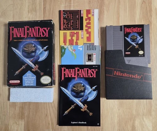 Final Fantasy (Nintendo NES) Complete CIB Authentic Original Maps Manual TESTED