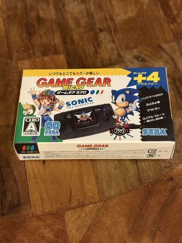New Unopened Game Gear Micro Black Console 4 Classic Games Sega JPN