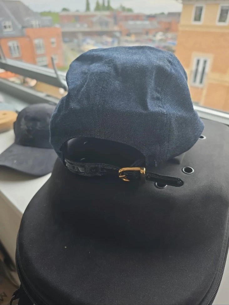 Supreme 5 Panel Blue Denim Croc Strap Camp Cap Box Logo OFFER