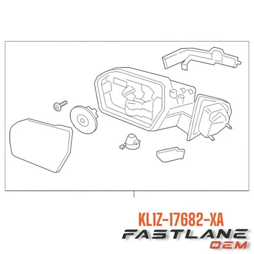 2019-2019 FORD EXPEDITION RIGHT MIRROR ASSEMBLY NEW OEM KL1Z-17682-XA