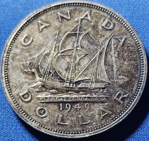 A 1949 Canada King George 6th -Silver 80% Fine Silver Dollar, ASW = .6 oz
