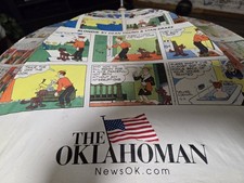 Vintage Comic Umbrella The Oklahoman Or Newsok Rare Promotional Item From 1980s
