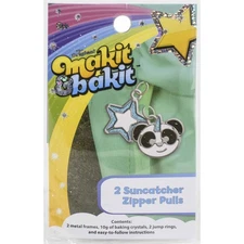 Colorbok Makit & Bakit Suncatcher Kit-Zipper Pull Charms 2/Pkg - 3 Pack