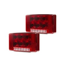 2PCS LED Tail Rear Position Lights Brake License Lamps Trailer Reverse Light Fit