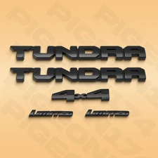Matte Blackout Emblem Overlay Kits Accessories For 2022-2025 Tundra Limited 4X4