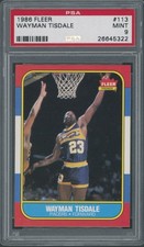 1986 Fleer #113 Wayman Tisdale Rookie Card PSA 9 MINT. rookie card picture