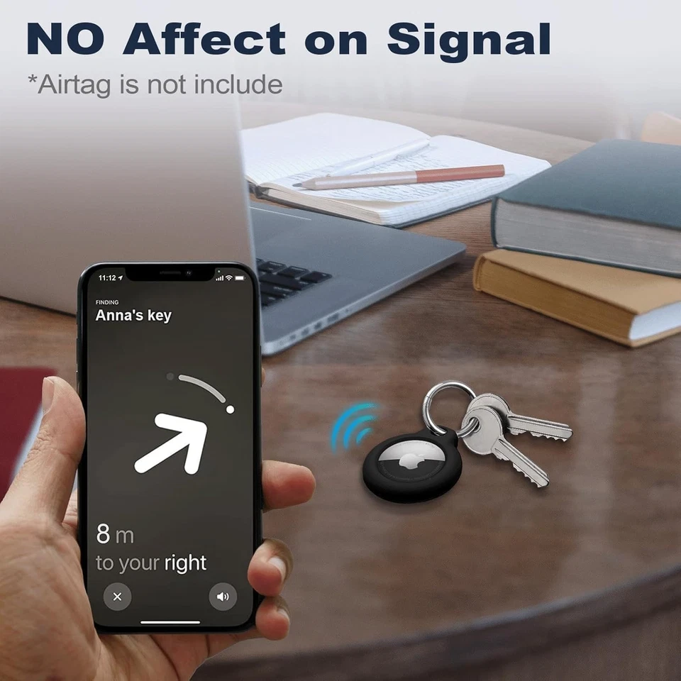 Hülle für Apple AirTag Premium Schlüsselanhänger Case Cover Hartplastik Schutz - Bild 3 von 4