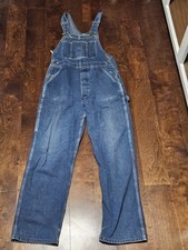 Vintage Big Yank 34" X 32" Inch Denim Blue Jean Overalls Workwear
