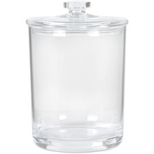 ForPro 60oz Acrylic Apothecary Jar Clear Bathroom Organizer Lid