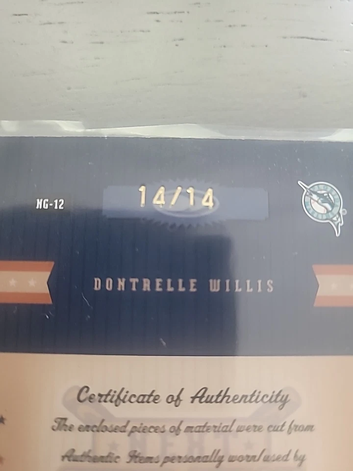 DONTRELLE WILLIS QUAD Juego Usado Multicolor Muestra 14/14 eBay 1/1 Foto 4 de 4