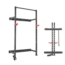 Uimoso Folding Wall-Mounted Squat Rack for Strength Training and Workouts