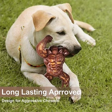 Durable Dog Toys for Aggressive Chewers, Beef Flavored Bone for Large Breeds