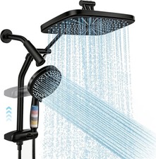 Shower Head with Handheld, 12" High Pressure Rain Shower Heads with Filtered
