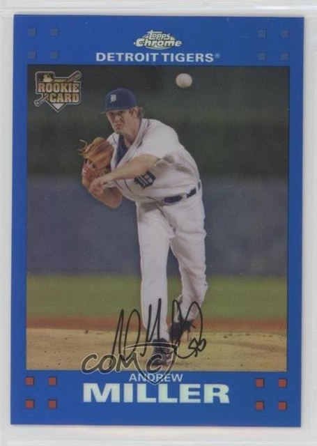 2007 Topps Chrome Blue Refractor Andrew Miller #298 Rookie RC 0l2