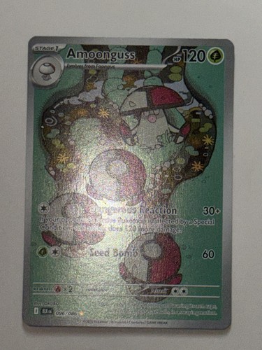 Pokemon TCG Amoonguss 096/086 SV: Black Bolt Illustration Rare Holo English NM- - Zdjęcie 2 z 10