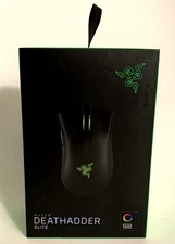 New Razer DeathAdder Elite Wired Mouse 16,000 DPI Optical Sensor Chroma RGB NIB