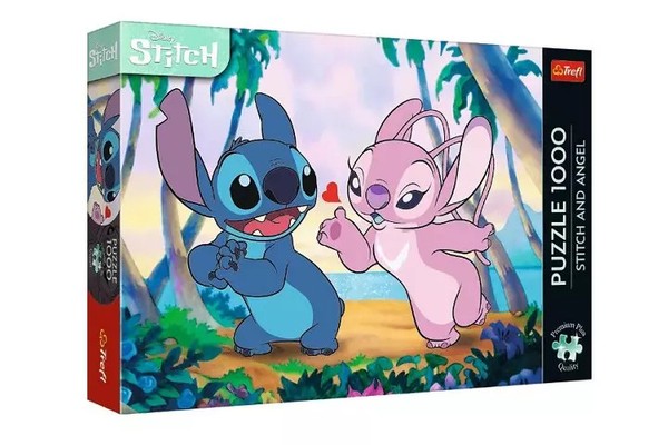 Puzzle 1000 Premplus Stitch_Angel 12079 Trefl-image